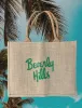 Beverly Hills Tote Bag California Raffia Souvenir Tote Bag Beach Tote sold by ThePopStyle