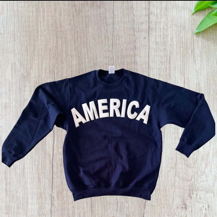 AMERICAN Shirt AMERICA Sweatshirt Puff America Tee Celebrate America Shirt 4th July shirt sold by ThePopStyle