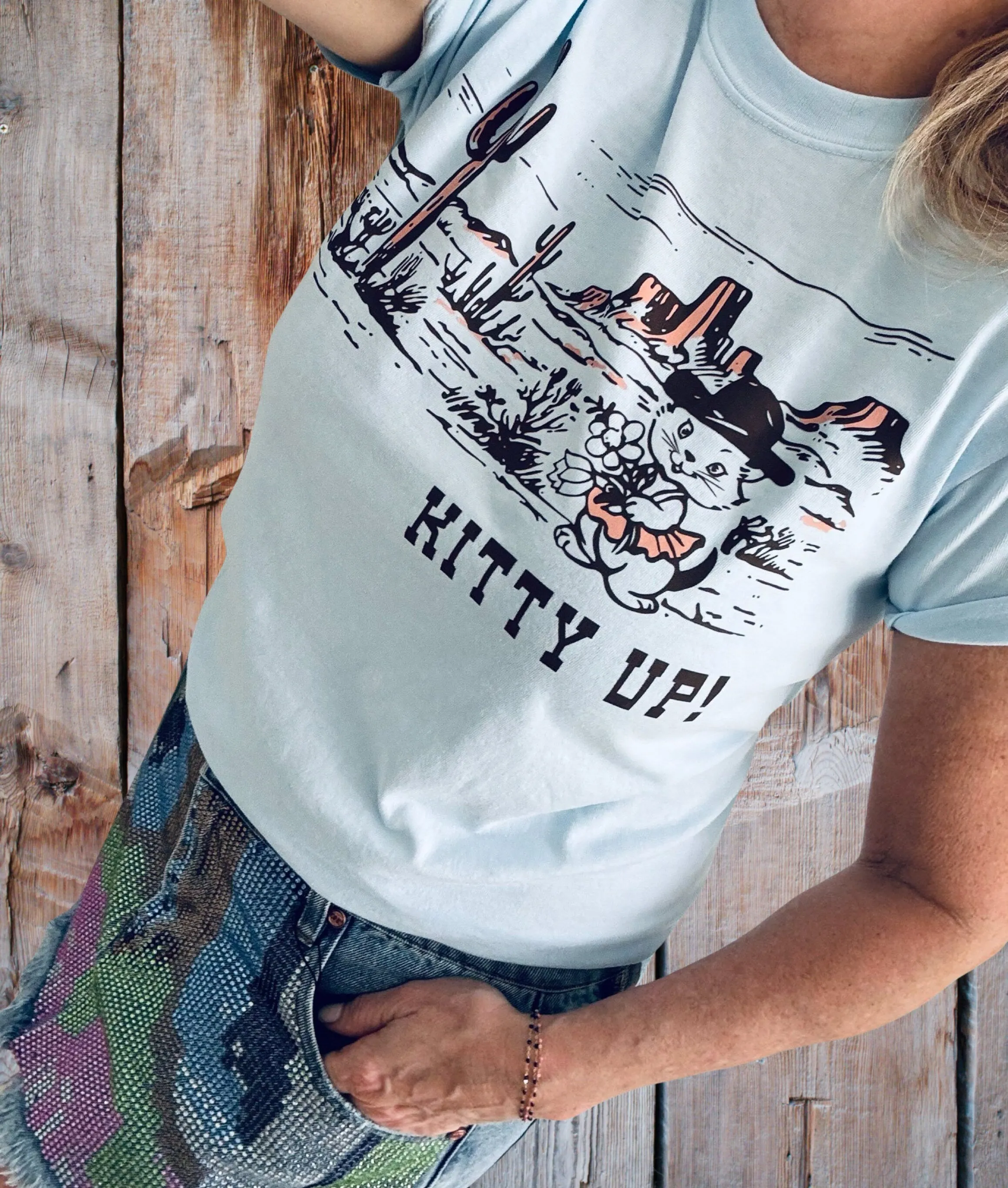 Kitty Up Retro Shirt. Retro Western Shirt. Arizona Shirt. Stagecoach Shirt. Country Music Festival Shirt. sold by ThePopStyle product image thumbnail 2