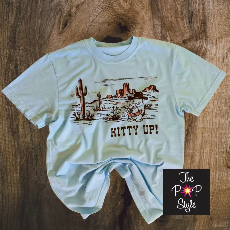 Kitty Up Retro Shirt. Retro Western Shirt. Arizona Shirt. Stagecoach Shirt. Country Music Festival Shirt. sold by ThePopStyle