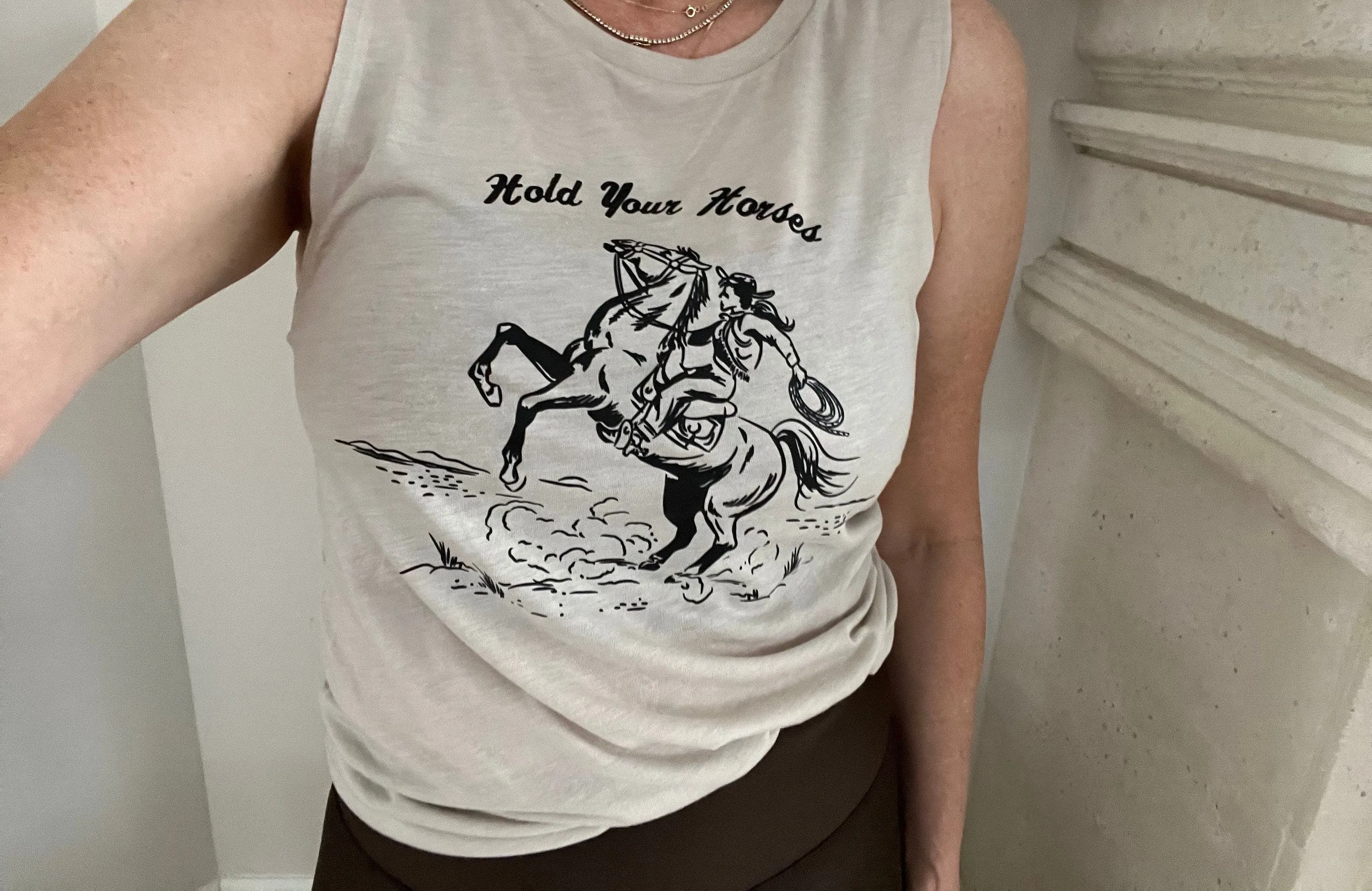 Hold Your Horses Tank Top , Cowgirl Shirt, Slow Down Shirt, Cowgirl Shirt. Country Music Lover Shirt sold by ThePopStyle
