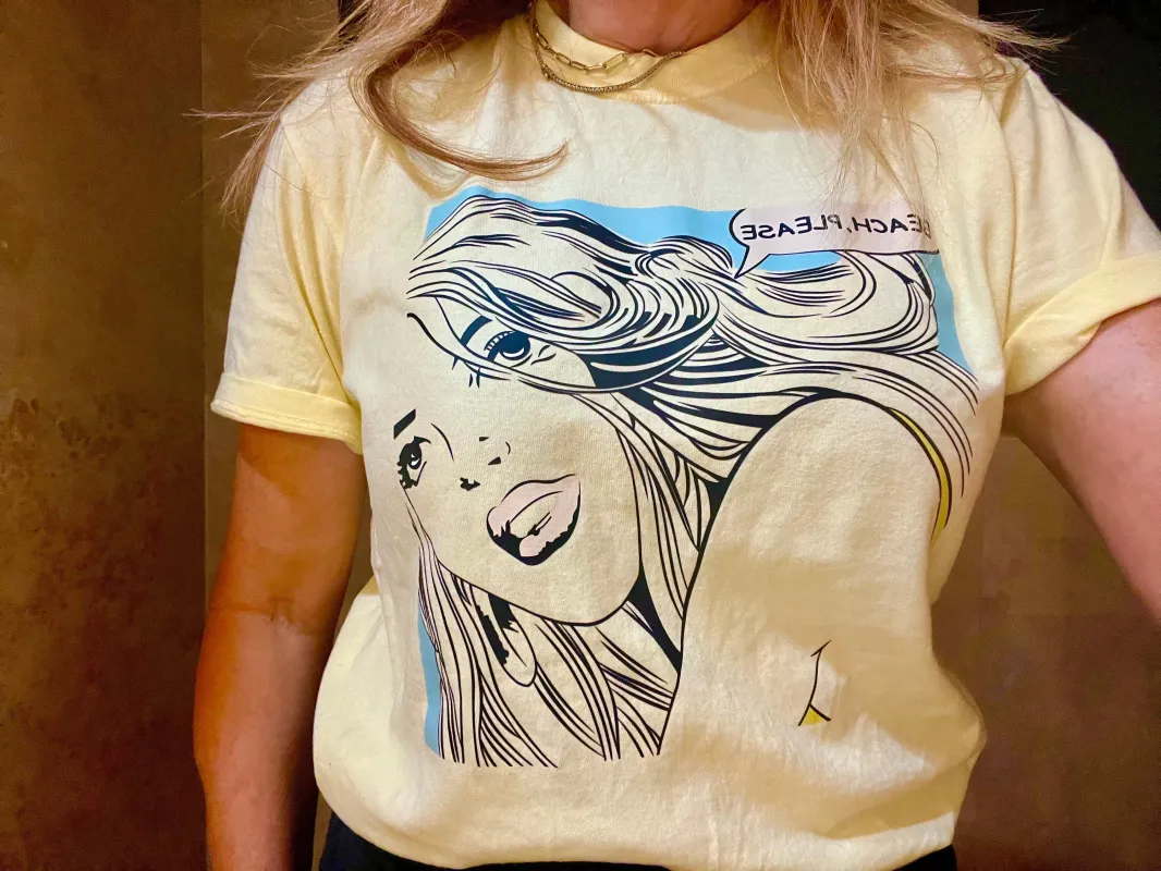 Beach Please Shirt. Vintage Beach Shirt. Vintage Cartoon Shirt. sold by ThePopStyle