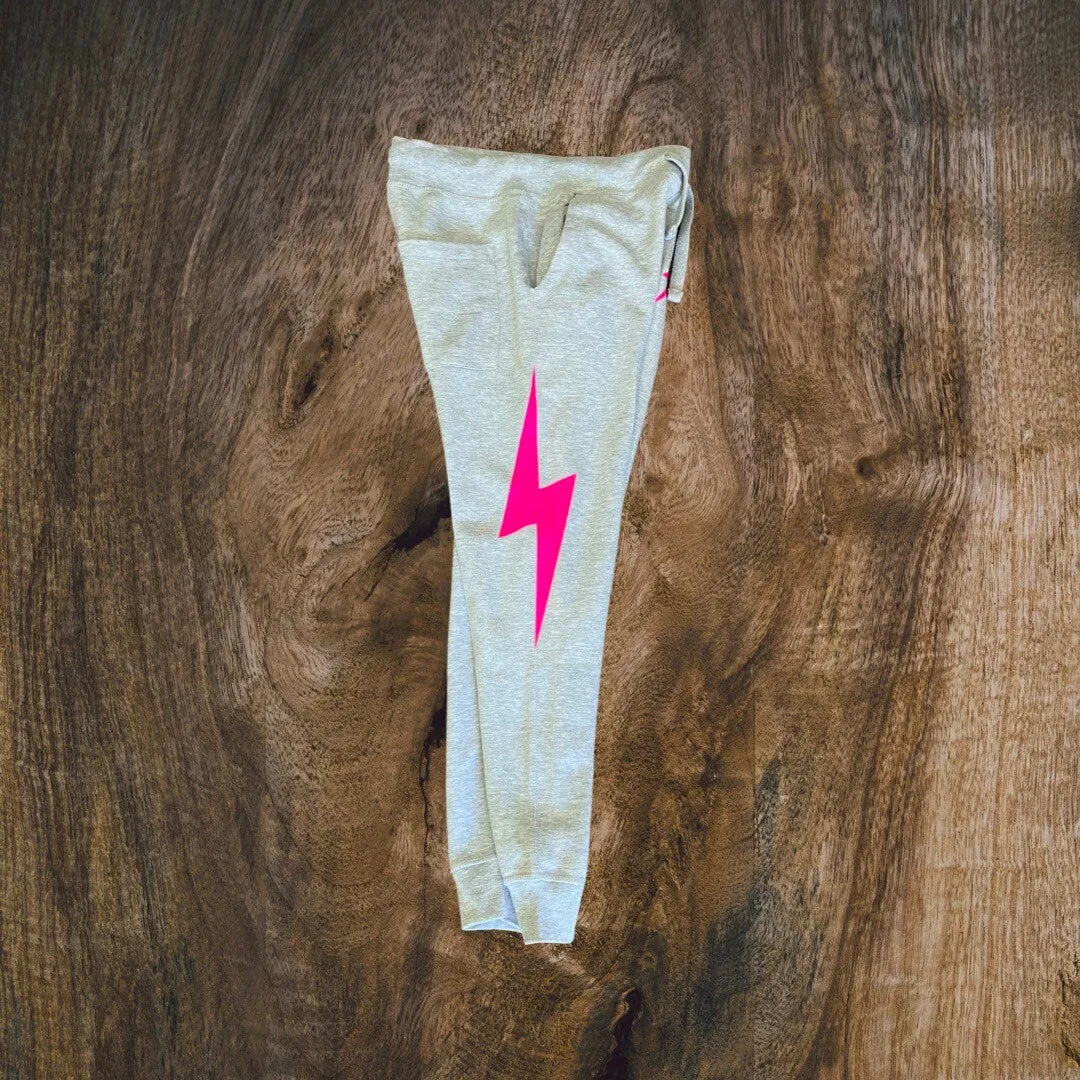 Lightening Bolt Sweatpants. Lightening Bolt joggers. fashion unisex joggers. sold by ThePopStyle product image thumbnail 2