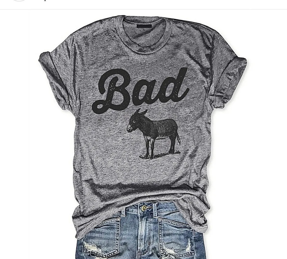 Bad Ass Shirt, Super Mom Shirt, Strong Female Shirt, Bad Donkey Shirt sold by ThePopStyle