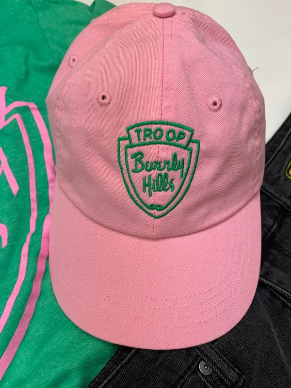 Troop Beverly Hills Baseball hat, pink adjustable back hat made by ThePopStyle