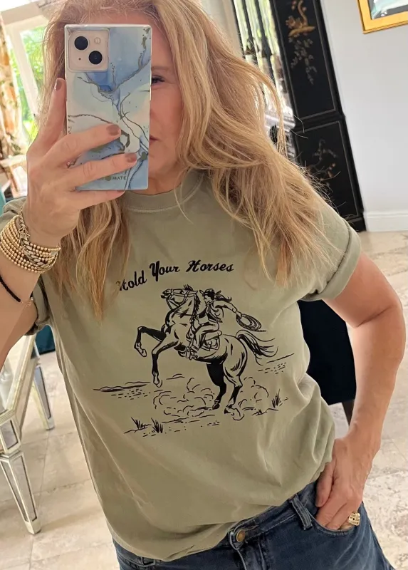 Hold Your Horses Shirt, Cowgirl Shirt sold by ThePopStyle