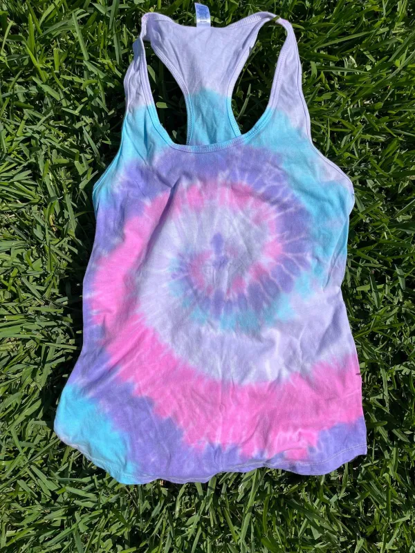Ombré Unicorn Tie Dye Tank Top, Tie Dye Racer Back Tank Top, dyed pastel Tank Top sold by ThePopStyle