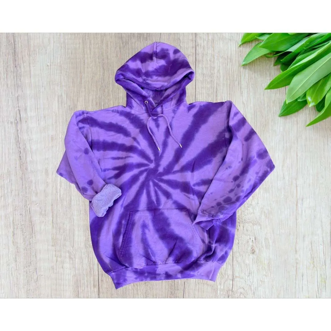 Purple Amethyst Tie Dye Hoodie Lavender Swirl Unisex Fit sold by ThePopStyle