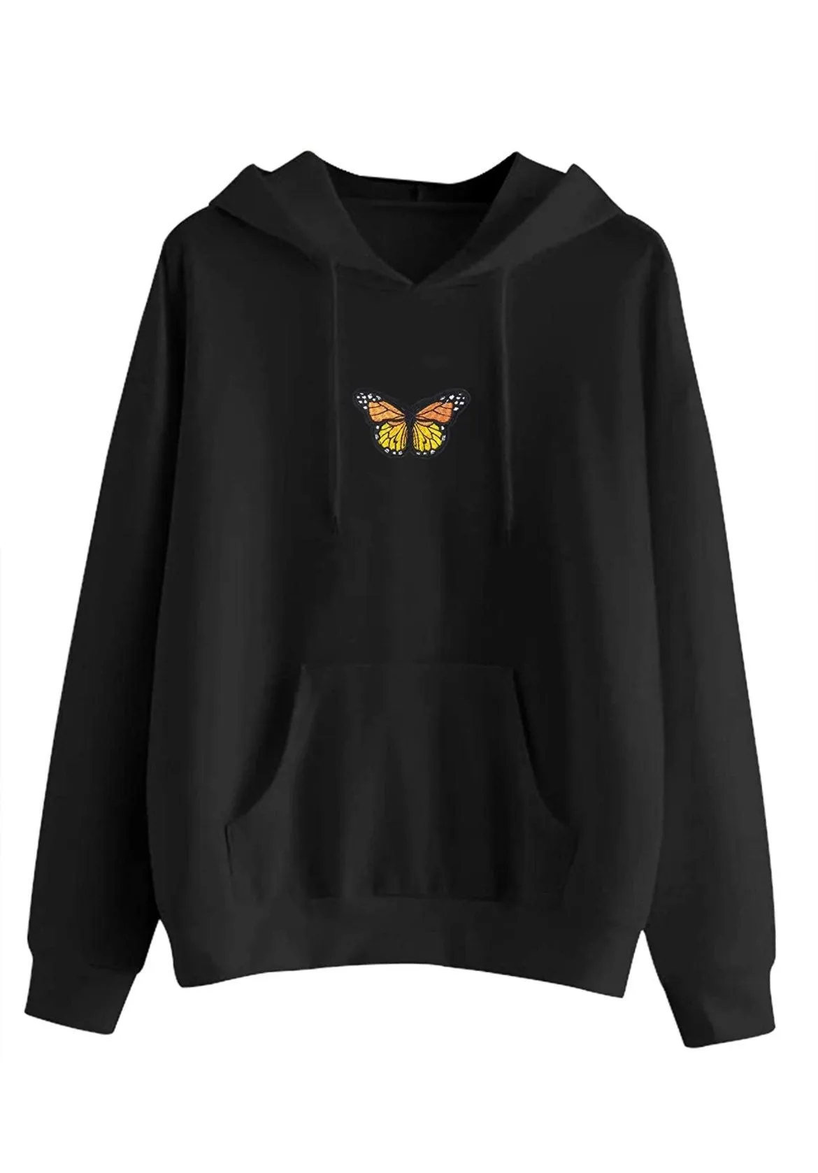 Butterfly Hoodie, Trendy Shirt Hoodie , Black Butterfly Pullover sold by ThePopStyle product image thumbnail 2