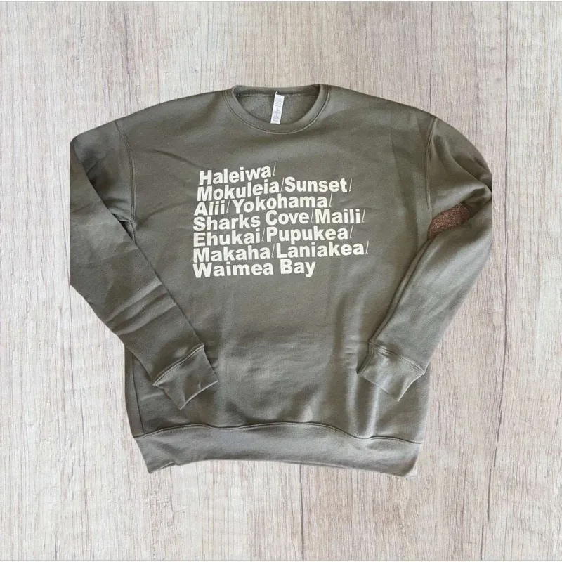 Hawaiian Surf Spots Shirt, Hawaiian Souvenir Shirt, Surf School Hawaii Sweatshirt sold by ThePopStyle