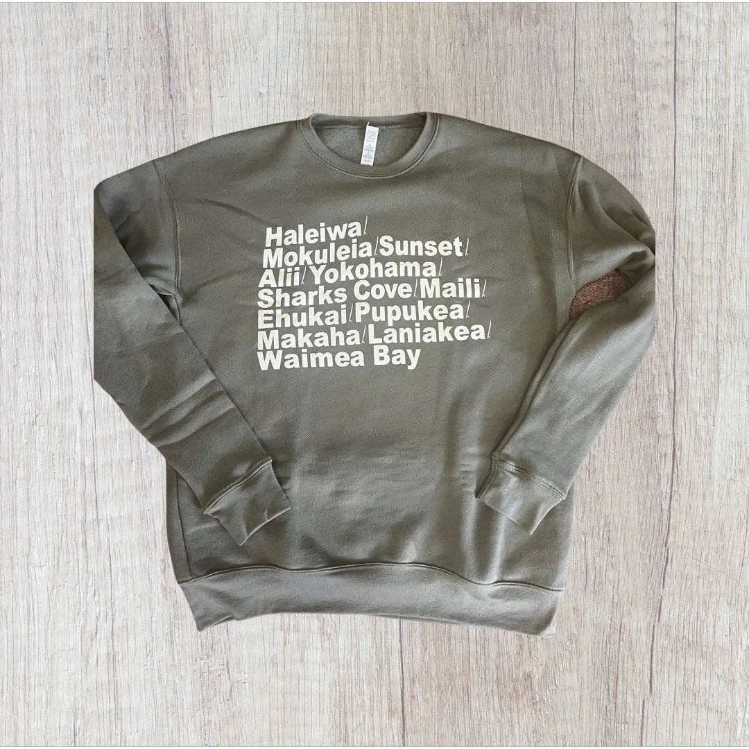 Hawaiian Surf Spots Shirt, Hawaiian Souvenir Shirt, Surf School Hawaii Sweatshirt sold by ThePopStyle