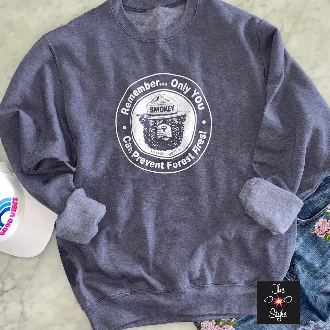 Bear Vintage Sweatshirt, Firefighter Gift Shirt sold by ThePopStyle