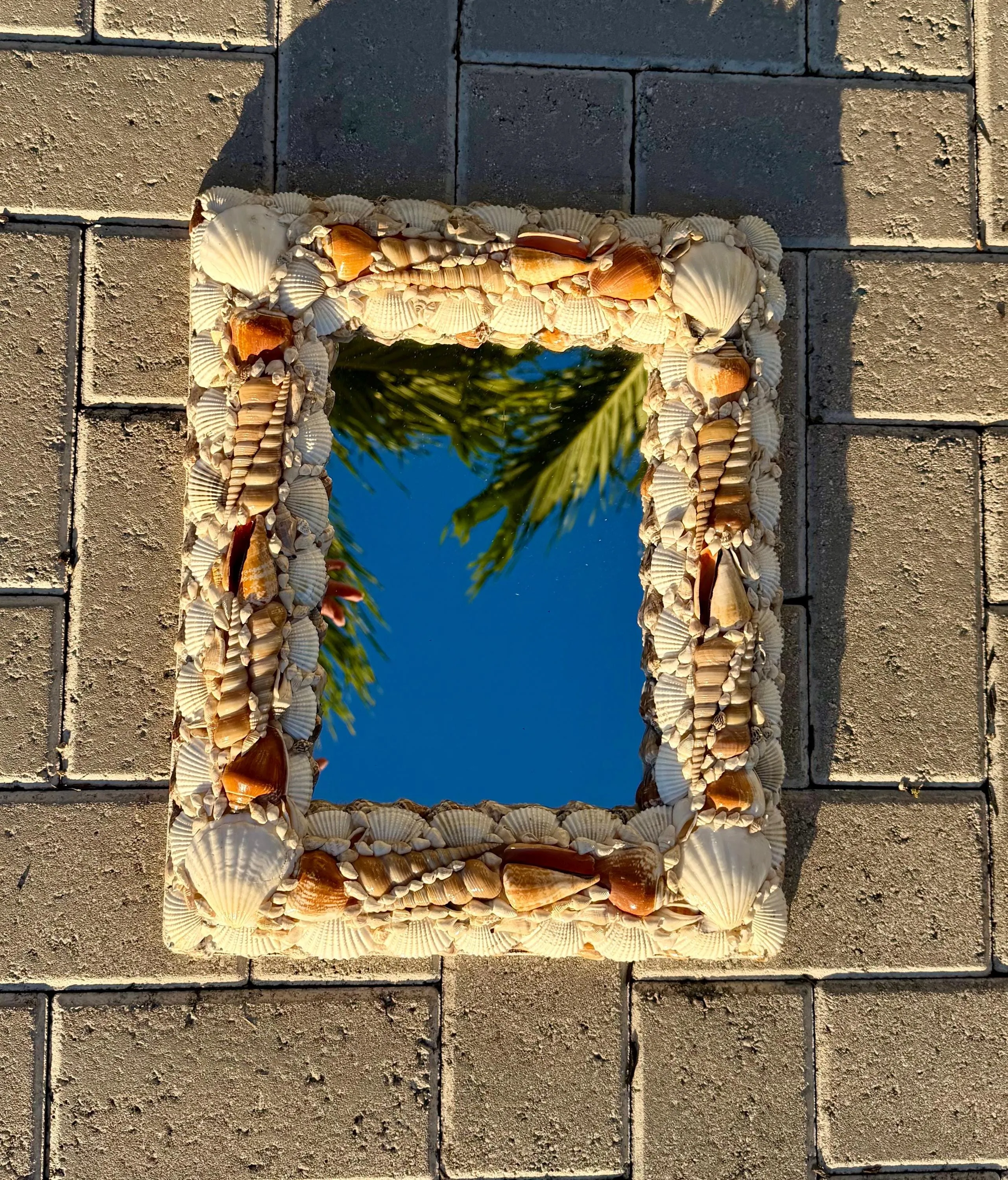 Shell Mirror vintage seashell mirror one rectangle and one square sold separately sold by ThePopStyle product image thumbnail 2