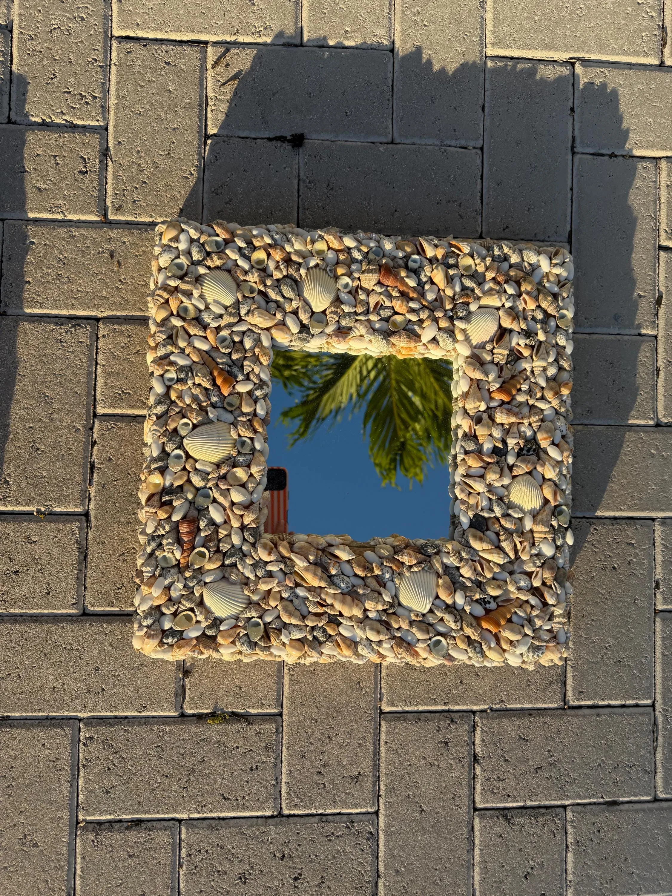 Shell Mirror vintage seashell mirror one rectangle and one square sold separately sold by ThePopStyle product image thumbnail 3