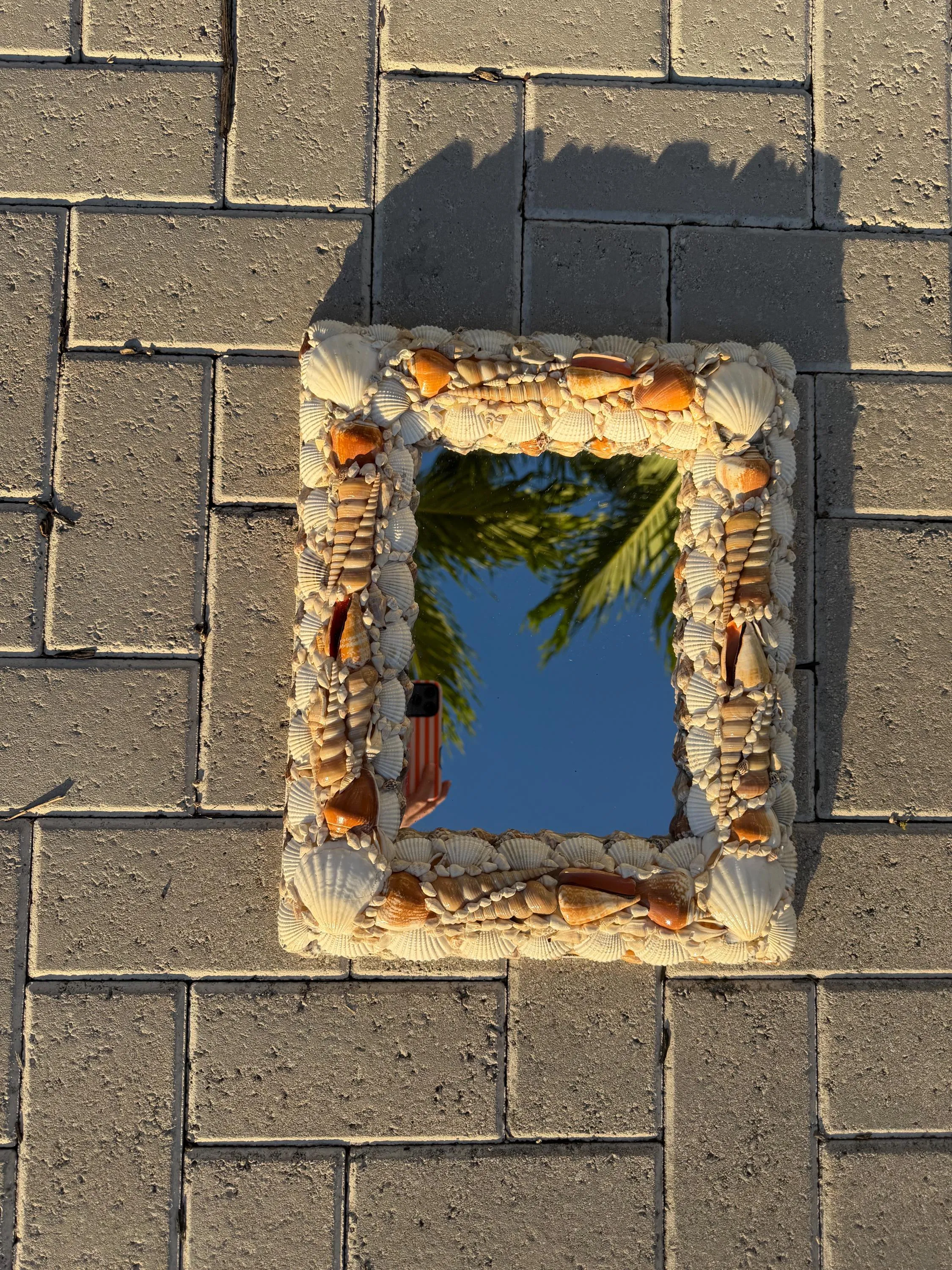 Shell Mirror vintage seashell mirror one rectangle and one square sold separately sold by ThePopStyle product image thumbnail 4