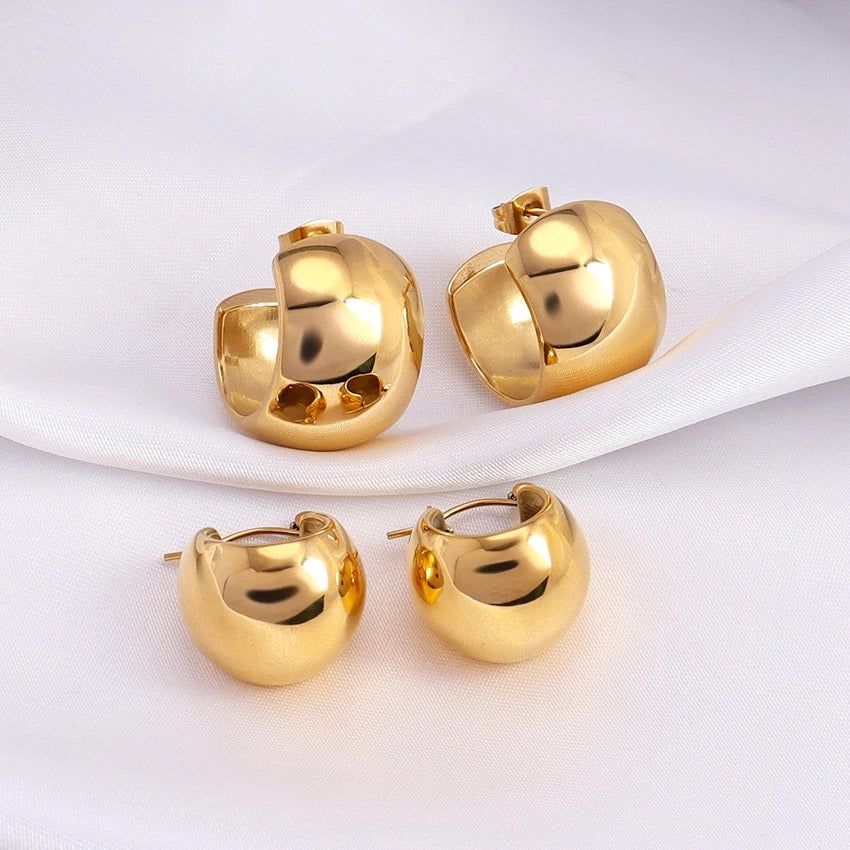 Chunky Hoop Earrings sold by House of Bling product image thumbnail 2