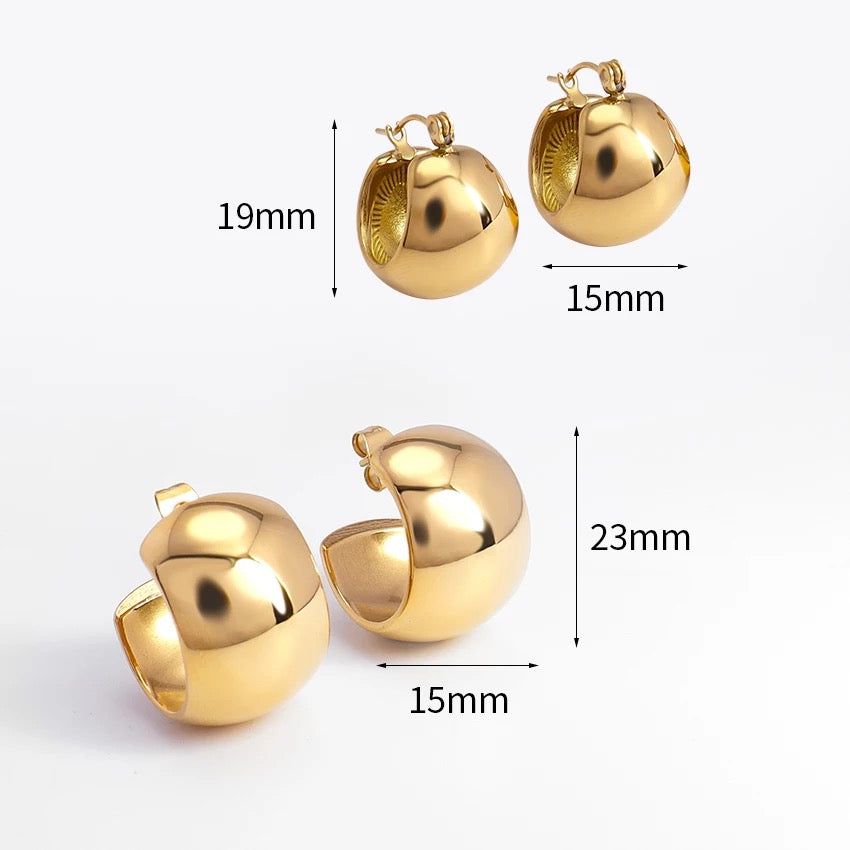 Chunky Hoop Earrings sold by House of Bling product image thumbnail 3