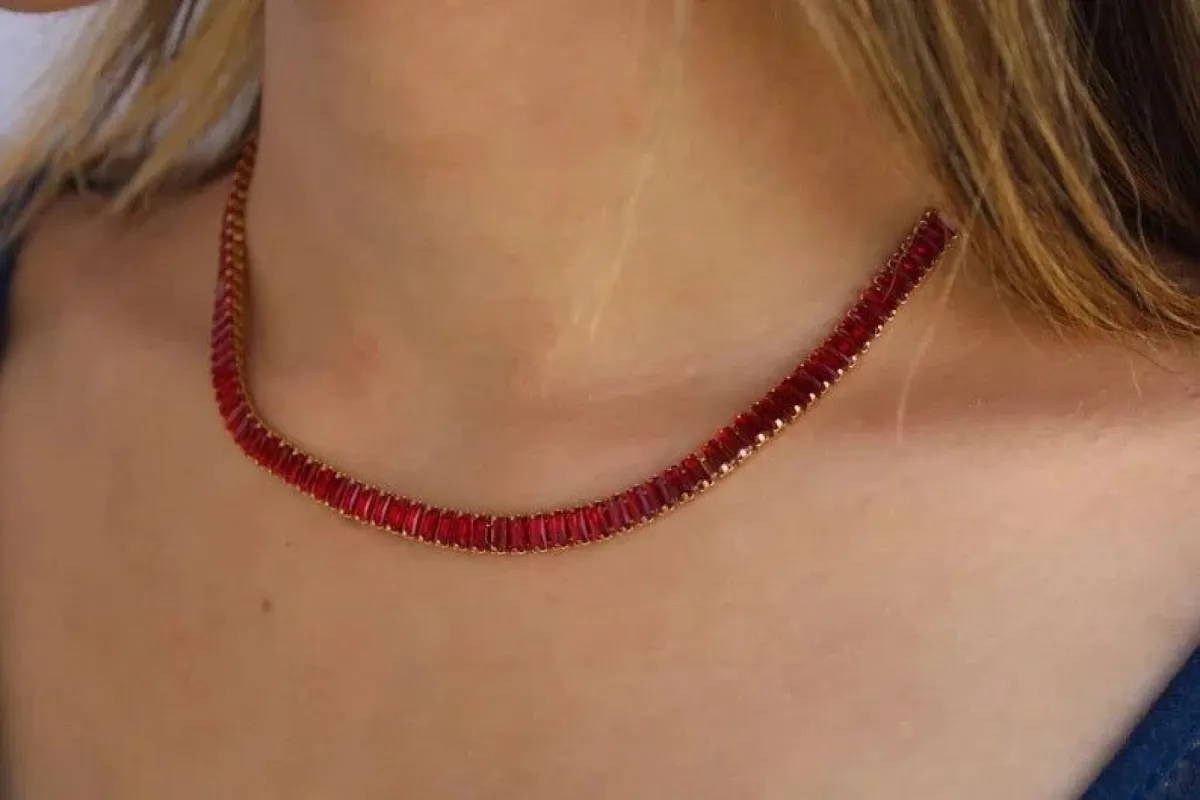 Ruby Bling Necklace sold by House of Bling