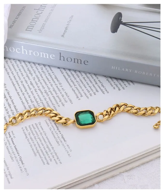 Emerald Square Bracelet sold by House of Bling