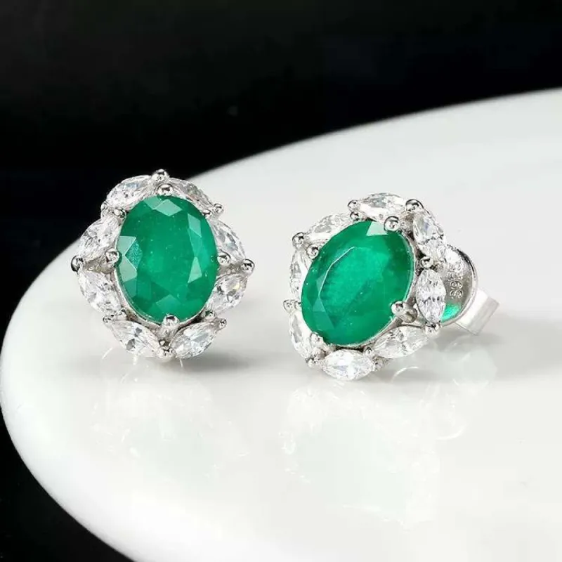 Emerald Studs sold by House of Bling