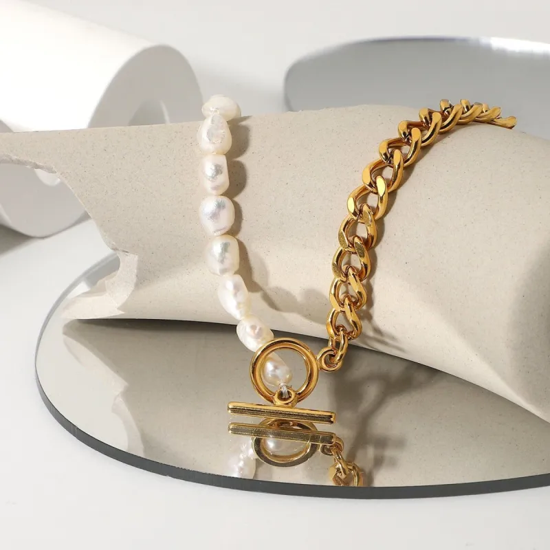 Cuban Chain with Pearls sold by House of Bling