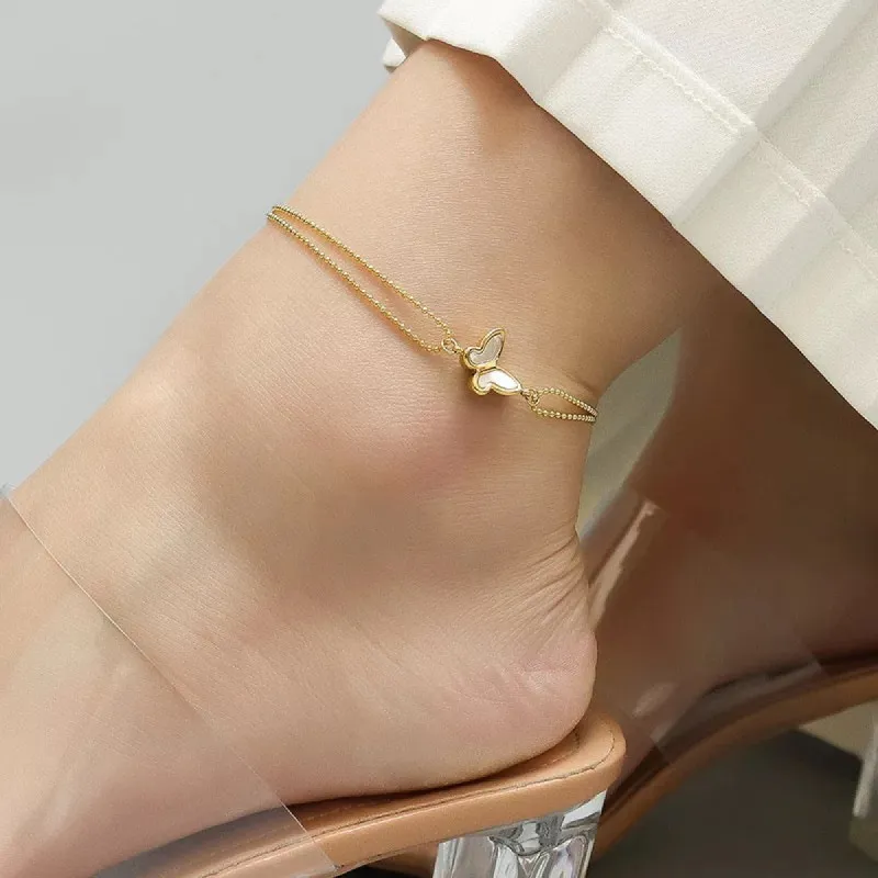 Shell Butterfly Anklet sold by House of Bling