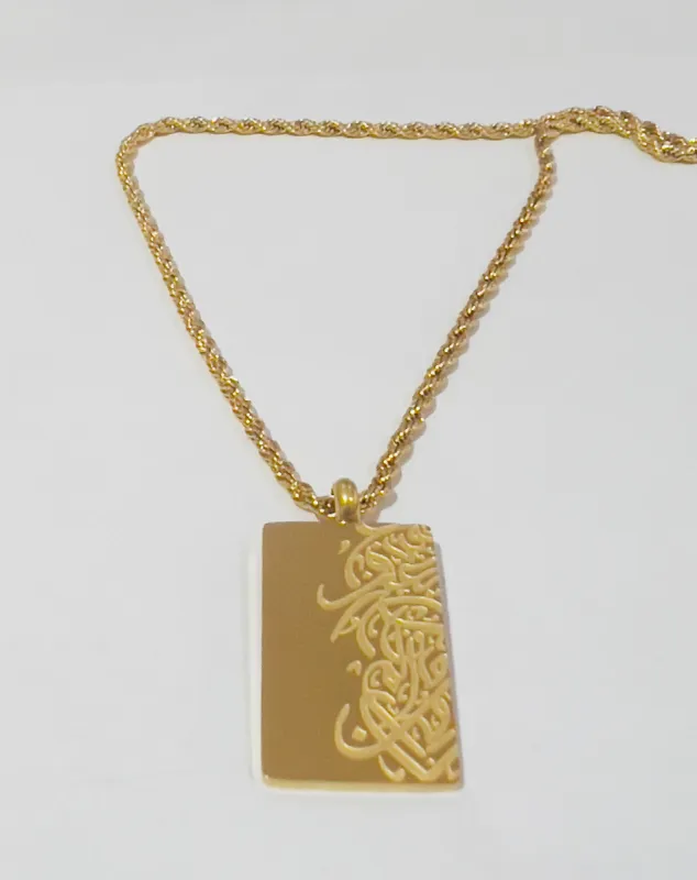 Beauty of Pain Calligraphy Necklace sold by House of Bling