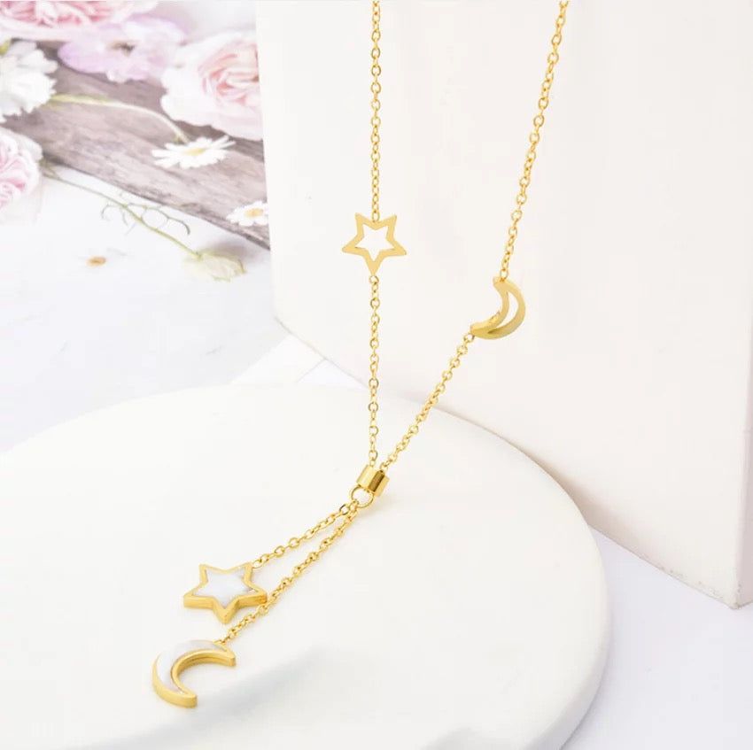Moon and Star Necklace sold by House of Bling product image thumbnail 2