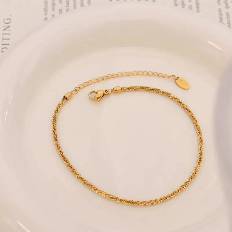 Water wave Chain Anklet sold by House of Bling