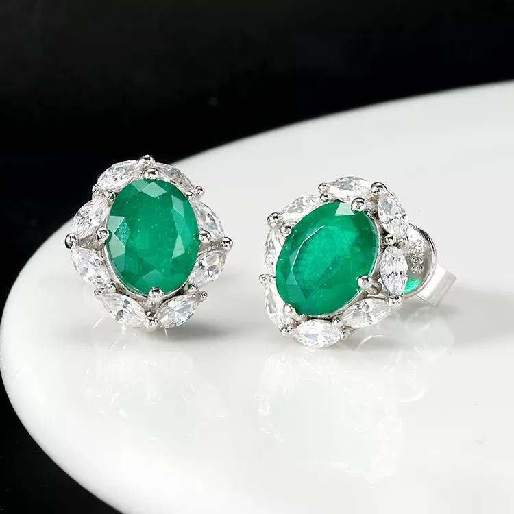 Emerald Studs sold by House of Bling product image thumbnail 2