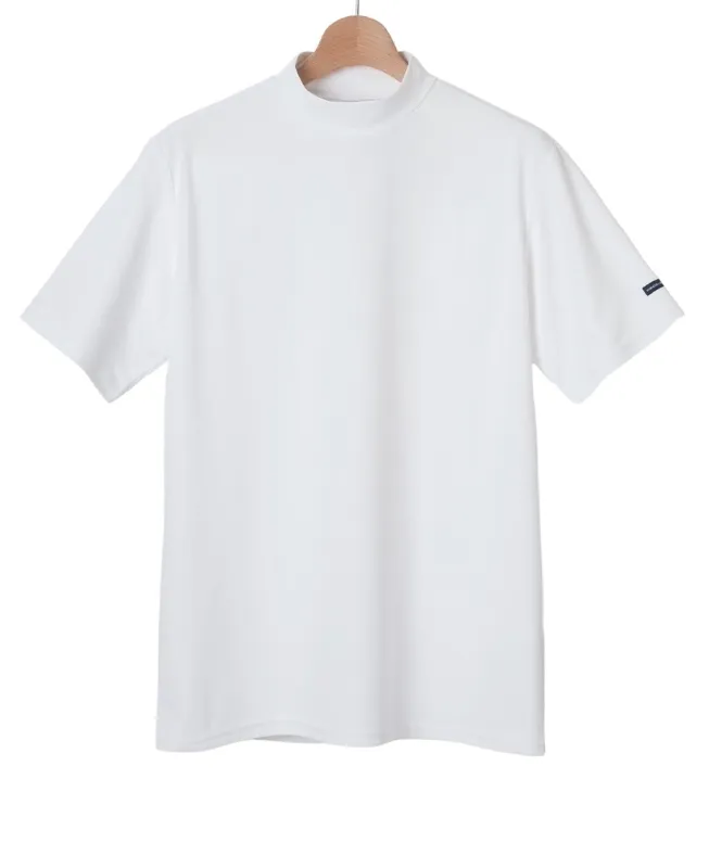 Mock neck golf top with logo sold by Kamakura