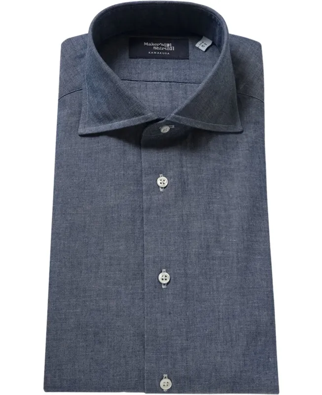 TOKYO SLIM FIT - Italian Spread Chambray made by Kamakura