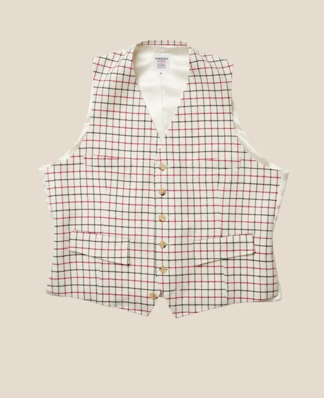 Moon Tattersall odd vest sold by Kamakura