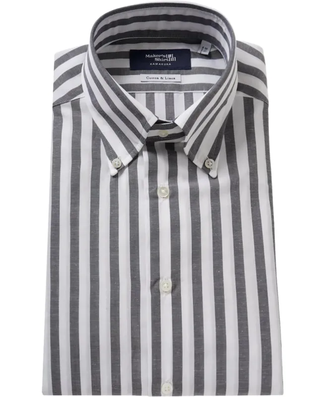 TOKYO SLIM FIT - Button Down Cotton Linen sold by Kamakura