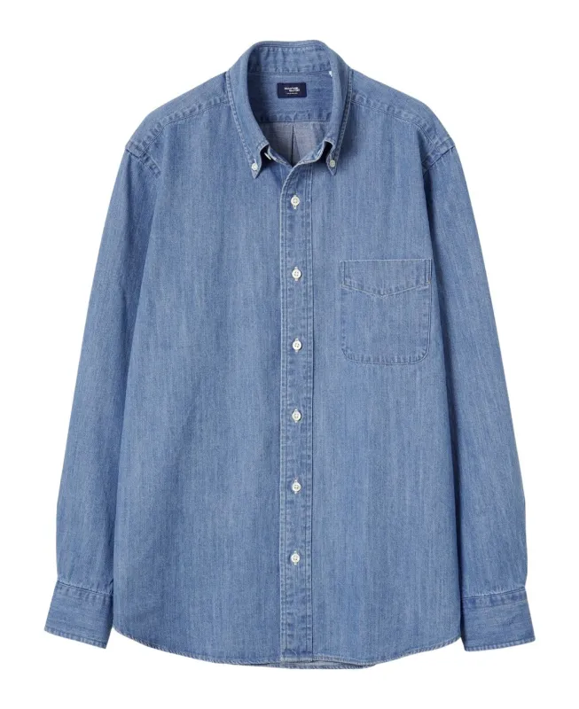 Tokyo Fit - Button Down Casual Denim Shirt sold by Kamakura