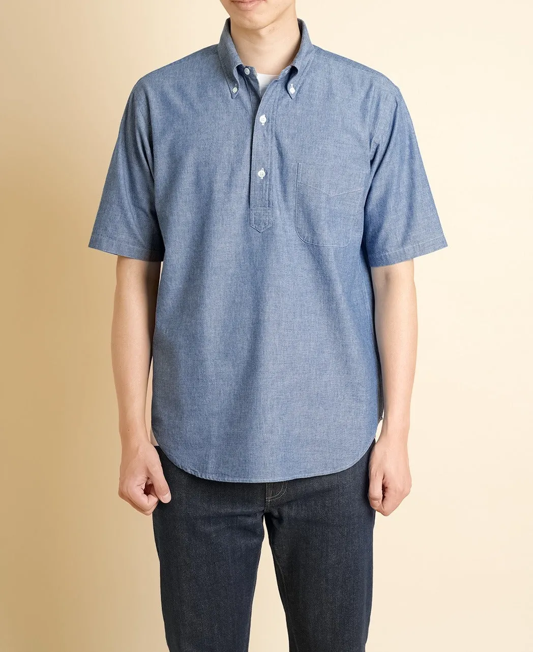 VINTAGE IVY BD POPOVER 5.5oz Blue Chambray sold by Kamakura product image thumbnail 3