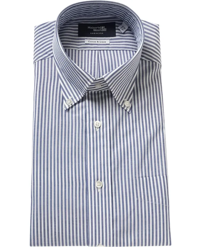 TOKYO SLIM FIT - Button Down Cotton Linen sold by Kamakura