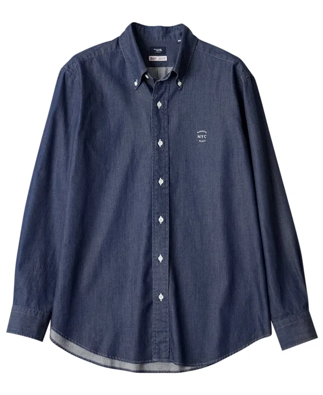 Tokyo Fit - Button down denim casual shirt sold by Kamakura