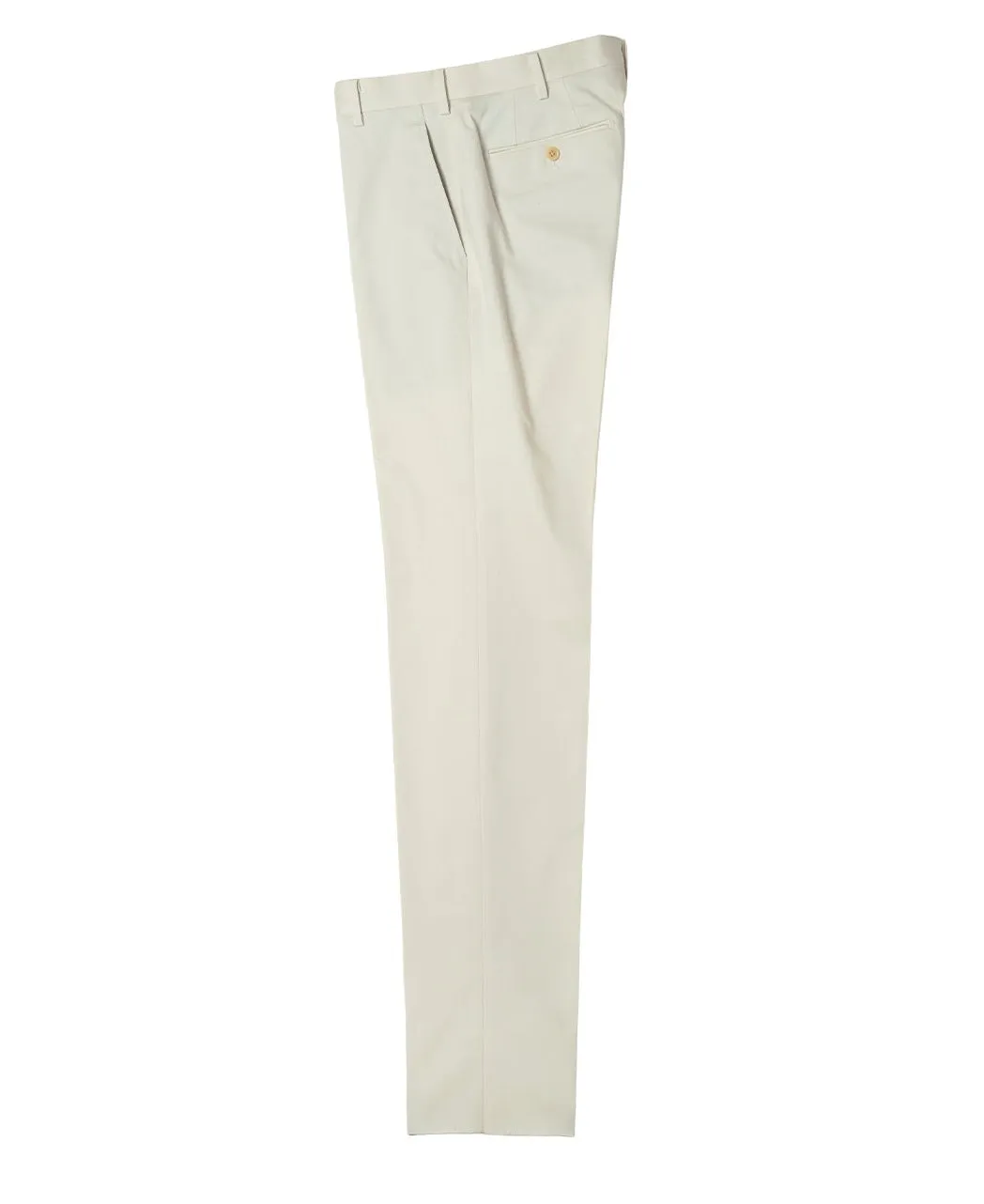 Flat-Front Stretch Pants Cotton Blend sold by Kamakura
