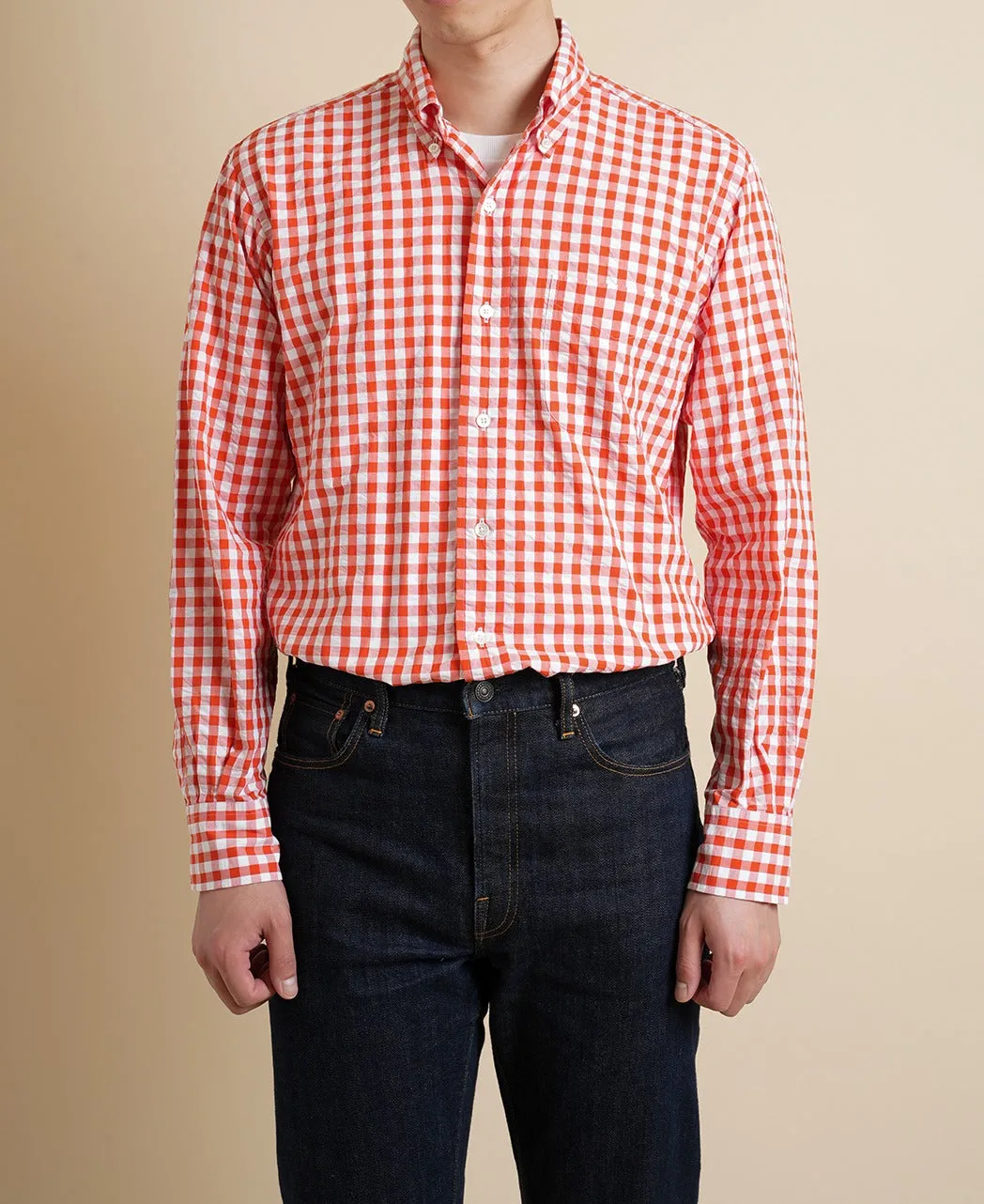 VINTAGE IVY BUTTON-DOWN SEERSUCKER CHECK sold by Kamakura product image thumbnail 2