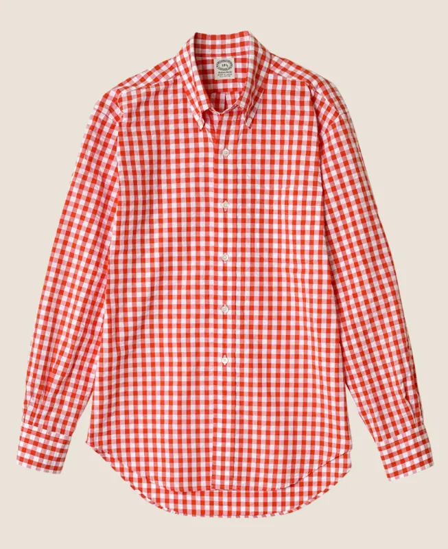 VINTAGE IVY BUTTON-DOWN SEERSUCKER CHECK sold by Kamakura