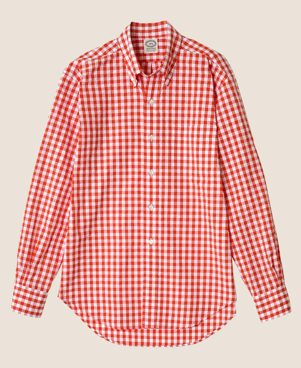 VINTAGE IVY BUTTON-DOWN SEERSUCKER CHECK sold by Kamakura