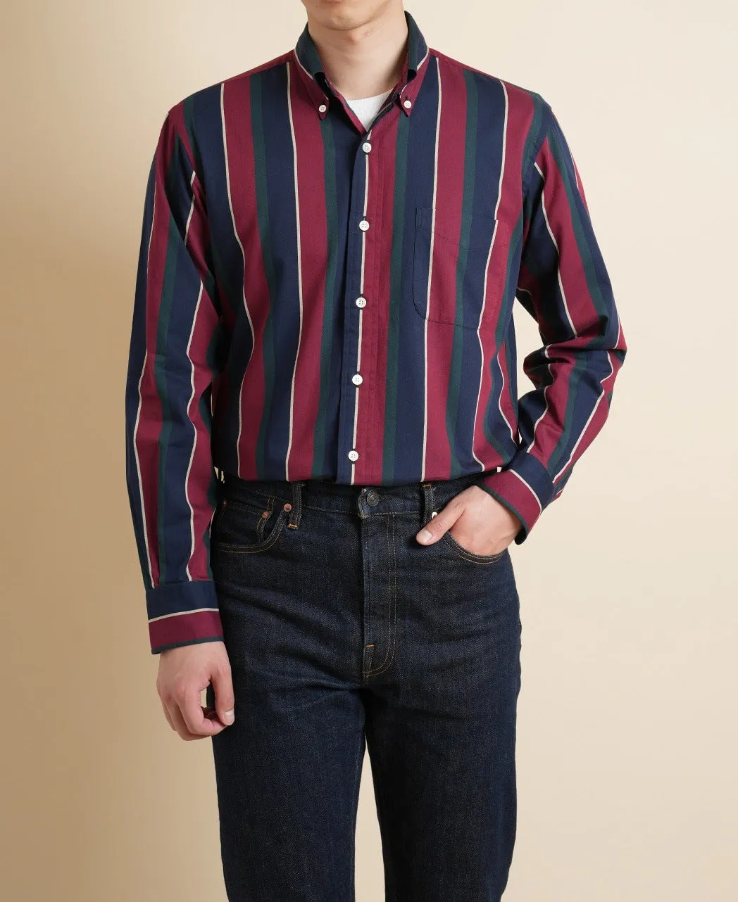 VINTAGE IVY REGIMENTAL STRIPE SHIRT sold by Kamakura product image thumbnail 2
