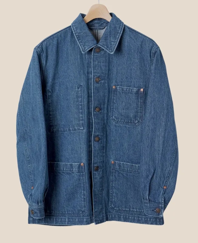 Denim French Work Jacket sold by Kamakura