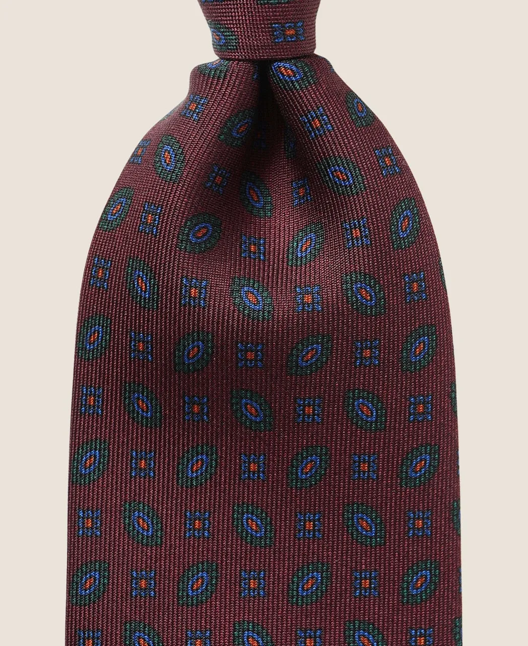 UNTIPPED NARROW TIE Ancient Madder Silk sold by Kamakura product image thumbnail 5