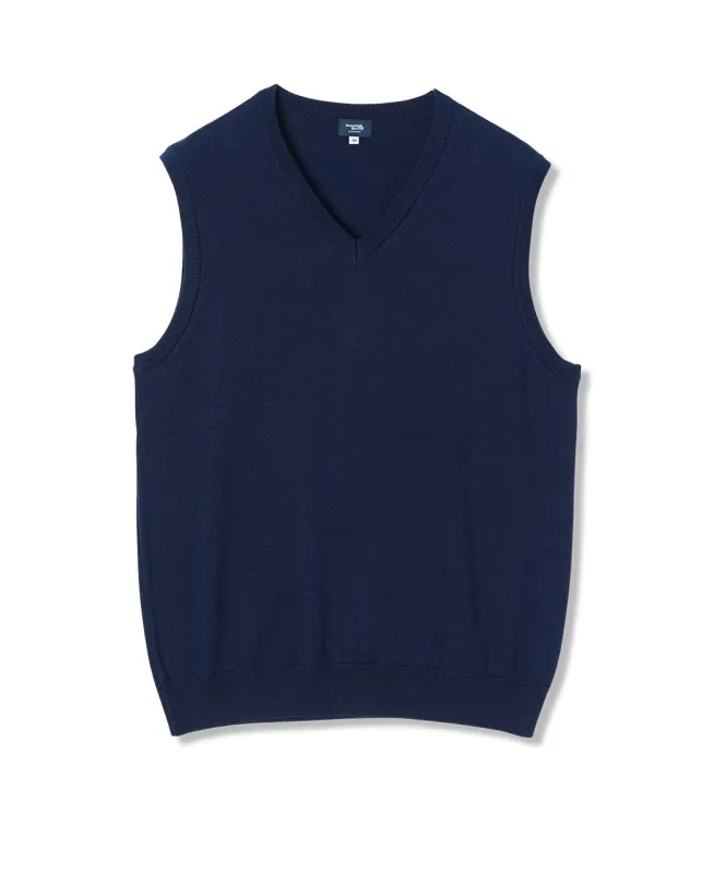 V-Neck Vest 12 Gauge Super Extra Fine Merino sold by Kamakura