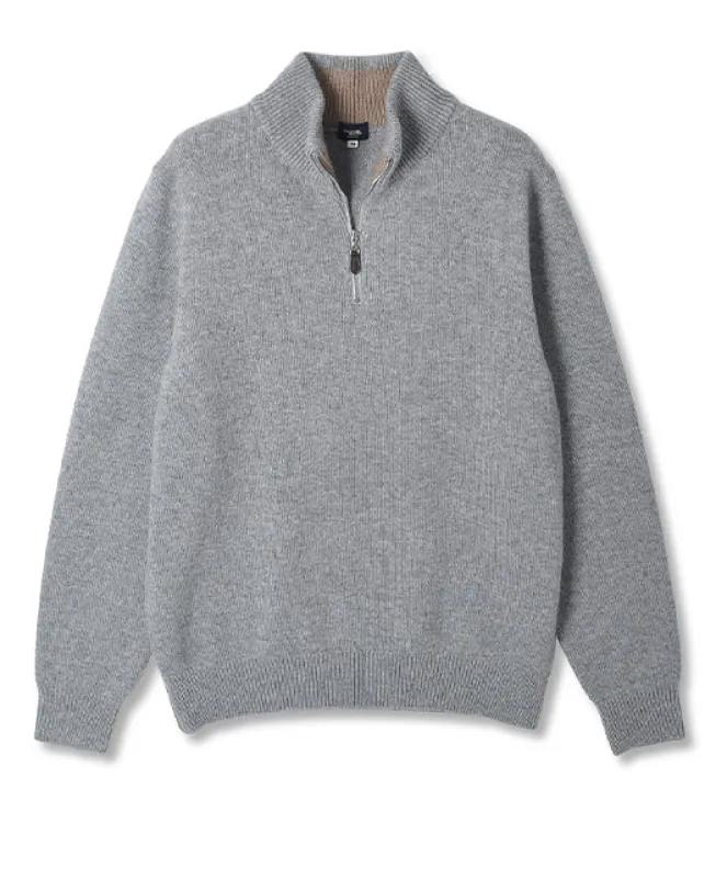 CASHMERE Zipup COLLAR Sweater sold by Kamakura