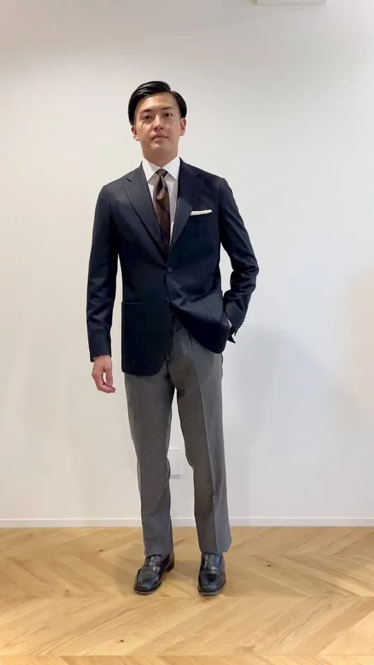 Wool Slacks Stretch Flannel single pleat sold by Kamakura product image thumbnail 3