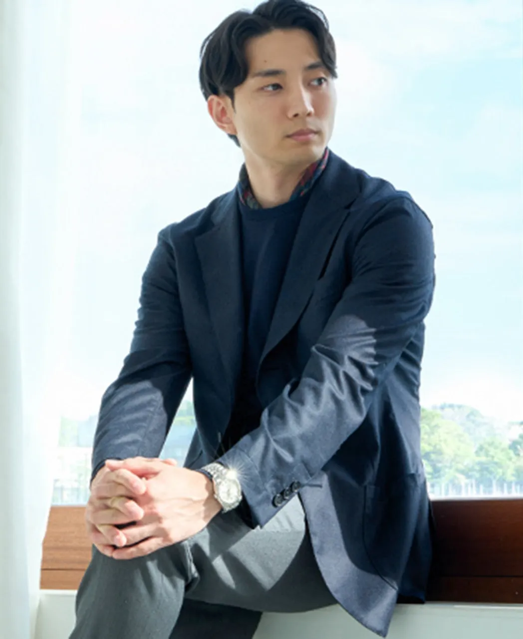 TECH WOOL Slacks single pleat sold by Kamakura product image thumbnail 4