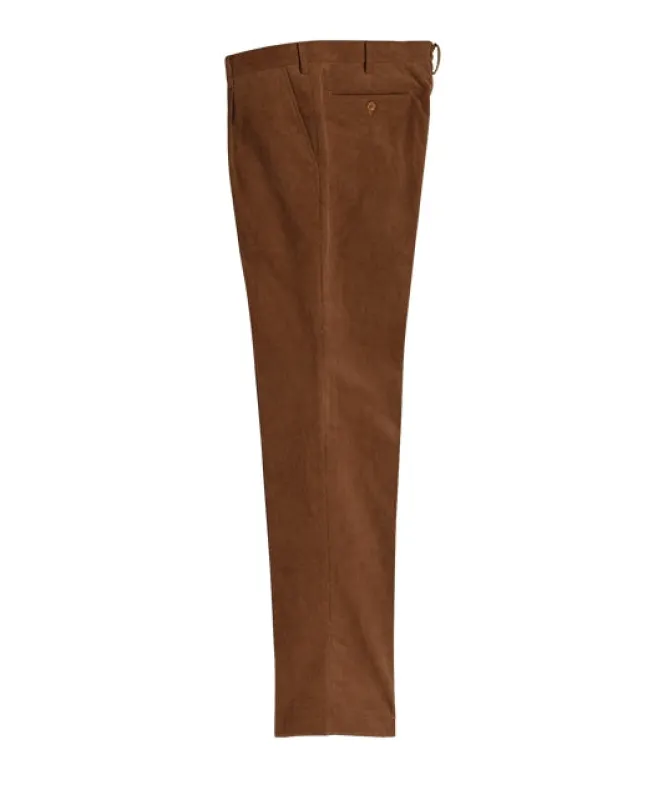 Cotton pants Fine-wale corduroy single pleat sold by Kamakura